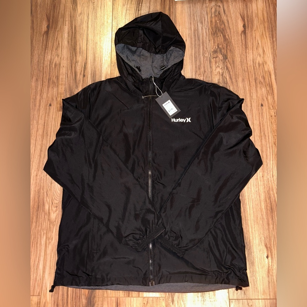 BRAND NEW WITH TAGS Hurley Reversible Windbreaker Jacket Large